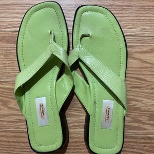 Lime green sandals